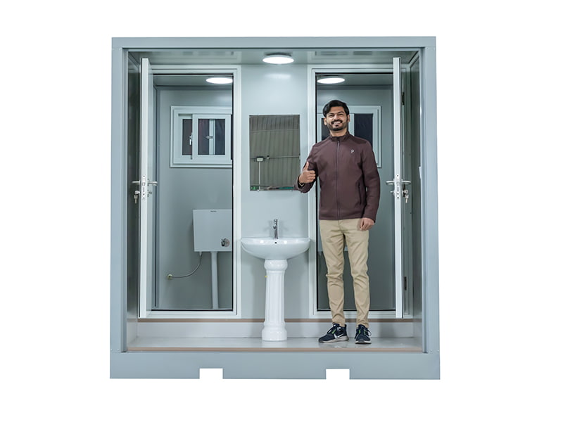 Toaletă portabilă în aer liber pentru două persoane